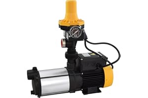 ESPA LEADER Grupo de Presión MISTRAL 33 5M 02, Bomba Aguas Limpias con Kit de Presión, 450 W, Caudal Máx 3.500 l/h, Altura 41 m, Uso Doméstico, Riego y Conjuntos Hidroneumáticos, Acero de Fundición