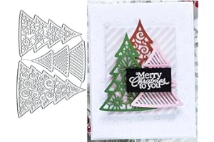 BEETIRRYHU 3Pcs Christmas Tree Dies Metal Die Cuts, 3Pcs Christmas Tree Frame Metal Cutting Dies Cut Stencils for DIY Scrapbooking Cards Photo Album Decorative Embossing Paper Dies for Scrapbooking Card Making