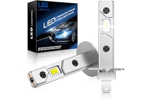 SHINYY Ampoules H1 LED 55W 12000LM 6500K Blanc 12V LED H1 Phares Voiture 500% Luminosité Sans Ventilateur Anti Erreur H1 Feux de Route Croisement, pour Rechange Lampes Halogène et Xenon(Pack de 2)