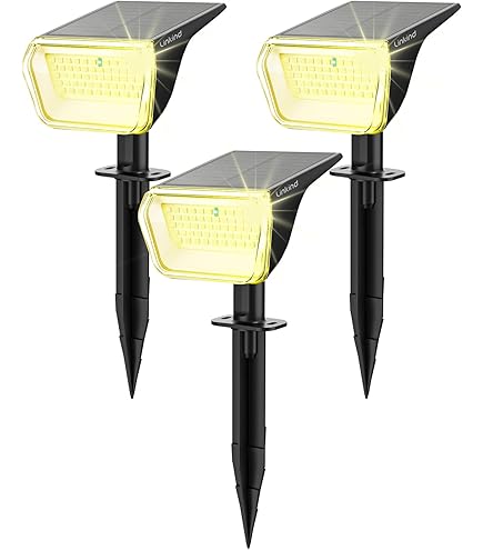 Linkind LED Zonnelampen, Schemer Tot Dageraad Licht Zintuiglijk Zonnelicht Ip67 Waterdichte Buitenwandlamp 650lm 3000k Warm Wit Zonnepadverlichtingsspot Voor Ingang Garagepad Set Van 4 663029896