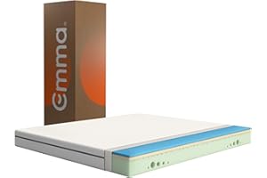 Emma One Matratze, Kaltschaummatratze, 140x200 cm, H2 Härtegrad Mittelhart, 18 cm Höhe, 3-Zonen-Stützung, Atmungsaktiver & Waschbarer Bezug