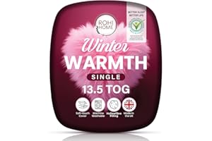 Rohi Anti-Allergy 13.5 Tog Winter duvet Single – Soft & Breathable Polycotton Quilt – Heavyweight Single Duvet (Autumn)
