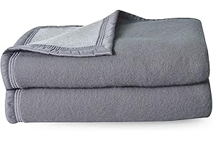Linnea Couverture Pure Laine Vierge Woolmark 500g/m² Volta 220x240 cm Gris Acier