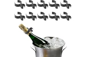 TUKNN Champagnerflaschen-Clips, Champagnerflaschen-Einzelhalter, Flasche Einzelne Halter Sicherheit Clips, Champagnerflaschen-Verlängerungsclips, Champagner Flasche Wunderkerzen Clips, 10 Stück
