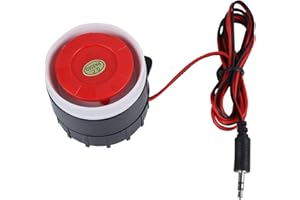 AKOZON Sirena Allarme 12V, 120dB DC 12V Mini Clacson Cablato Rosso per Base Kerui di Allarme Sicurezza Domestica 220v Rail Boat Siren Sound Alarm