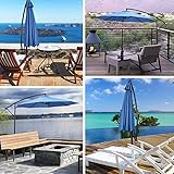 COSTWAY 2.7M Outdoor Parasol Sun Shade Cantilever Banana Hanging Umbrella Patio Garden(Blue) COSTWAY 2.7M Outdoor Parasol Sun Shade Cantilever Banana Hanging Umbrella Patio Garden(Blue)