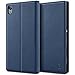 Produktbild Sony Xperia XA Hülle, BEZ™ Handyhülle Sony Xperia XA, Schutzhülle Tasche aus PU Leder Flip Cover Klapphülle mit Kreditkartenhaltern, Standfunktion, Geldbeutel, Magnetverschluss - Blau Navy