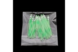 Tigofly 12 pz 6 centimetri Luminoso Gomma Calamari Gonne Glow in the Dark Soft Octopus Fishing Lures Tonno Sailfish Esca Pesce Esche Artificiali