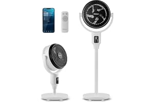 Pro Breeze AirFlo Smart piedestalfläkt 109 cm - tyst fläkt med LED-display, app & fjärrkontroll