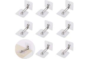 NIUOPPY 8PCS Furniture Wall Anchors for Baby Proofing, No Drill Furniture Anti Tip Safety Bracket for Cabinet Bookcase Shelf Dresser, Prevent Baby Pet from Falling Furniture (Transparent)