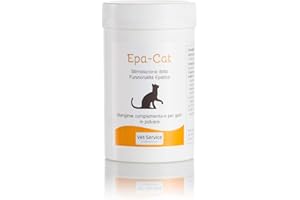 VET-SERVICE QUALITA' SOSTENIBILE Epa-Cat, conf. 30 gr., Stimola Funzionalità Epatica – Mang.compl. (Integratore) per gatti, in polvere - Con Desmodium. Supporto al fegato in caso di terapie croniche, avvelenamenti, intossicazioni