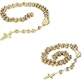 RANKEEF Acciaio Inossidabile Collana Croce Uomo 3mm Da Catenina Argento Catenina Acciaio Inossidabile Antiossidante Argento Collana Uomo Crocifisso