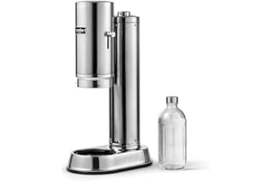 Aarke Carbonator Pro, Machine à Soda avec Bouteille en Verre, Finition Acier