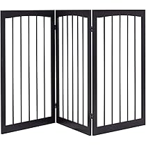 Cancelletto Per Cani In Legno COSTWAY - 3 Ante Girevoli, 210x61cm, Con Serratura