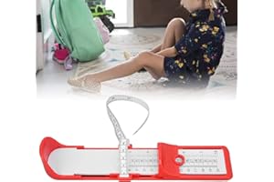 BRRNOO Foot Measuring Device for Baby, Toddler, Kids & Adults | Foot Size Ruler | Accurate Shoe Measurement Tool (Red)