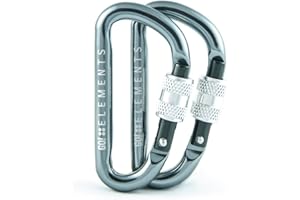 GO!elements Mini Mosquetón Micro 6 con tapón de Rosca, envase de 2 o 6 Unidades !