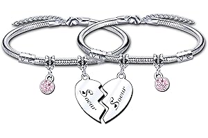 LUODAN Cadeau noël Soeur Bracelet à la meilleure soeur de l'univers pour Soeur Bracelet Cadeaux de noël Cadeau d'anniversaire Bracelet