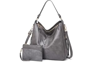 Lifetooler Set Borse Donna Ecopelle Grande Borsa Tracolla Borsetta e Portafoglio Hobo Tote Shopping Bag Borsa Ufficio Donna