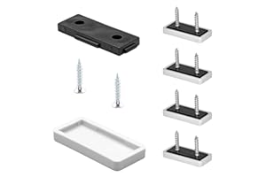 WAGNER QuickClick® Plastic glides chair glides I 4pcs. set to screw on I 4x base + 8x screw + 4x glide insert interchangeable - plastic HYPER - insert 32 x 15 mm - Made in Germany - 15782900