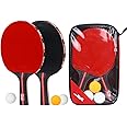 DAYONG Table Tennis Set, Professional Ping Pong Paddle Set Including 2 Rackets and 3 Balls, Portable Table Tennis Racquets for Indoor Outdoor Play, Family Fun and Daily Training.