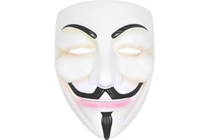 Udekit Máscara de Hacker V para Vendetta Máscara Disfraz de Halloween Accesorios de Fiesta de Cosplay
