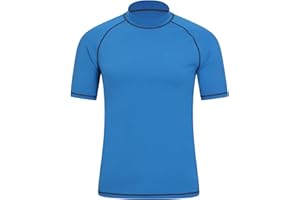 Mountain Warehouse Mens UV Rash Vest - Lightweight, Quick Drying & Stretchy T-Shirt with UPF 50+ & Flat Seams - for Spring Summer, Beach, Swimming & Water Sports