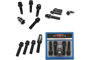 ‎AUTOPREMIUMTEILE Felgenschloss M14x1,5x45mm Kugelbund R14 kompatibel mit Mercedes-Benz 4x schwarze Felgenschlösser Felgensicherungen-Set Felgen-Diebstahlsicherung Radsicherungen Radschlösser Radschrauben Radschrauben