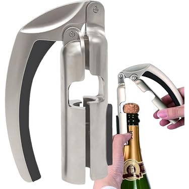 Kopinma Professional Champagne Bottle Opener - Sparkling Wine Cork Puller Corkscrew (Stainless Steel)-704562