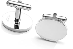 inSCINTILLE Gemelli Uomo Camicia in Acciaio Inossidabile – Eleganti per Matrimonio, Cerimonie e Ufficio – Confezione Regalo