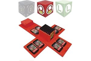 doepeBAE Games Storage Case Compatible for Nintendo Switch - Video Game Card Holde Protective Storage System Game Card Organizer Travel Container Box Hard Shell with 16 Game Card Slots(Mushroom Red)