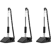 3-Pack Secure Counter Pens with Adhesive Chain, Pen Chain Standard Gel Ink Desktop Pens Reception Pen Black Ink Pens with Hol