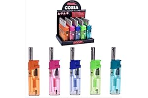 EQUILIBRE ET AVENTURE Lot de 5 Briquets (ou Allume gaz) avec embout métal rechargeable hyper pratique : cuisinière, barbecue, bougies,...