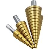 COMBAT Set of 3 Stainless Stage Drill Bit Sheet Metal Drilling End Sheet Metal Drilling Set