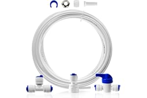 iSpring ICEK 6M Ultra Safe Fridge Water Line Connection and Ice Maker Installation Kit for Reverse Osmosis RO Systems & Water Filters, 1/4"
