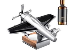 HADAVAKA Solar Cessna Aircraft With Unique Fragrance Car Air Fresheners Ornaments, Aircraft Shaped Car Decoration, Solar Energy Rotate Airplane Aromatherapy Decor, For Car Office Home (silver)