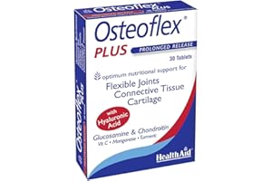 Healthaid Osteoflex Plus Integratore per Articolazioni e Cartilagine - Con Glucosamina, Condroitina e Acido Ialuronico, 30 Compresse