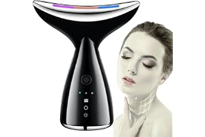 Face Device for Skin Tightening & Lifting, EMS Face Massage for Women and Men, V Shape Anti-Wrinkle Massager with 3 Modes, Intelligent Color Light, Neck Care, Warm Lift, 160° Design, Cleans Skin.