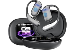 WINGFLY AI Auricolari di Traduzione in Tempo Reale, AI Cuffie Traduzione con 144 Lingue, Auricolari Traduttori Aperti con APP Adatti a iOS e Android, Dispositivo di Traduzione per Viaggi Affari (Nero)