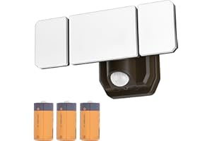 YTKIH Batteriebetrieben Led Außenleuchte mit Bewegungsmelder,1200LM 5000K Hohe Helligkeit Außenleuchte,15M Reichweite,Keine Verkabelung,für den Innen- und Außenbereich