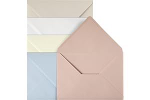 ‎NETUNO Netuno 20 farbige Umschläge Pastellfarben DIN C5 16,2 x 22,9 cm Set elegante Briefumschläge C5 Briefhüllen bunt Mix Briefkuverts für A5 Karten Einladungen Geburtstag Hochzeit Grußkarten Postkarten