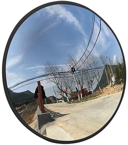 Specchietto Panoramico 30 Cm Con Angolo 220° - Nero, Per Esterni E Interni, Regolabile - Foto 8
