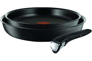 ‎TEFAL TEFAL Zestaw patelni Ingenio Ultimate L7649253, wszystkie rodzaje kuchenek, 24-28 cm, nieprzywierająca powłoka, zdejmowana rączka, równomierne rozprowadzenie ciepła, czarny