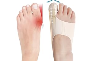 DINGBLUE Bunion Corrector for Women, Men, Adjustable Bunion Splint, Big Toe Straightener, Toe Separators for Overlapping Toes, Soft Bunion Socks for in Shoes - Day And Night Pain, 1 Pair (L)