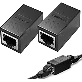 2 Pieces RJ45 Coupler, RJ45 Connectors for Ethernet Cable, Quick Connect Splice for Cat7/Cat6/Cat5, Double Female Network Con