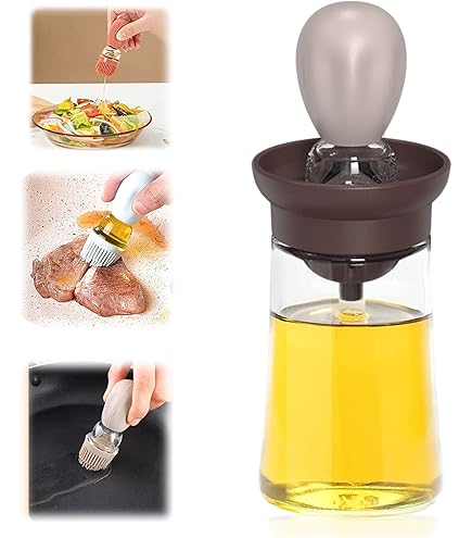 Distributeur D'huile Avec Pinceau En Silicone Pour Barbecue Et Pâtisserie - Bouteille Pratique Résistante à La Chaleur