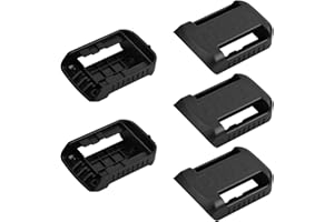 TINSELLNS 5 PCS Battery Dock Holder, Cordless Battery Mounts for DeWalt Tool Battery Holder Mount, Battery Dock Holder Battery Storage Clips, Tool Holder Mounting Dock 18V-60V