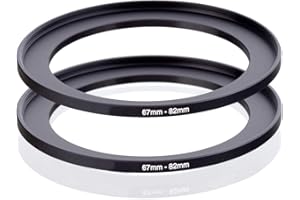 FANZR - Anello Step Up da 67 mm a 82 mm, per obiettivo da 67 mm a 82 mm, in alluminio di alta qualità (confezione da 2)