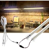 Burul 50 Cm Şeffaf Led Şerit 220V Aydınlatma, Fişli ve Butonlu, Eklenebilir, &Ccedil;ubuk Bar Led, Mutfak Tezgah Led Işık, Dolap ve 
