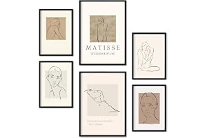 Nacnic Uppsättning av 6 affischer Skönhet. Foliesamling med estetisk Collage för inredning A3- och A4-storlekar utan ram., Si