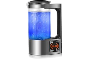 Jradse Generatore di Acqua Idrogenata 2L Portatile Bottiglia di Acqua Ricca di Idrogeno con Riscaldamento PTC Schermo LED Digitale Touch Termostato per Casa Ufficio